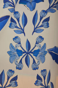 Jupe midi Blue Yard en coton - Bleu