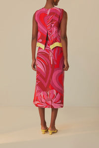 Jupe portefeuille Endless Summer en lin - Rouge