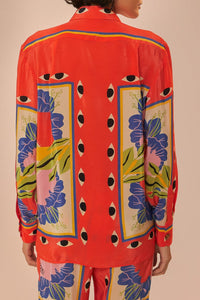 Chemise Surreal Scarf Sand à manches longues - Rouge