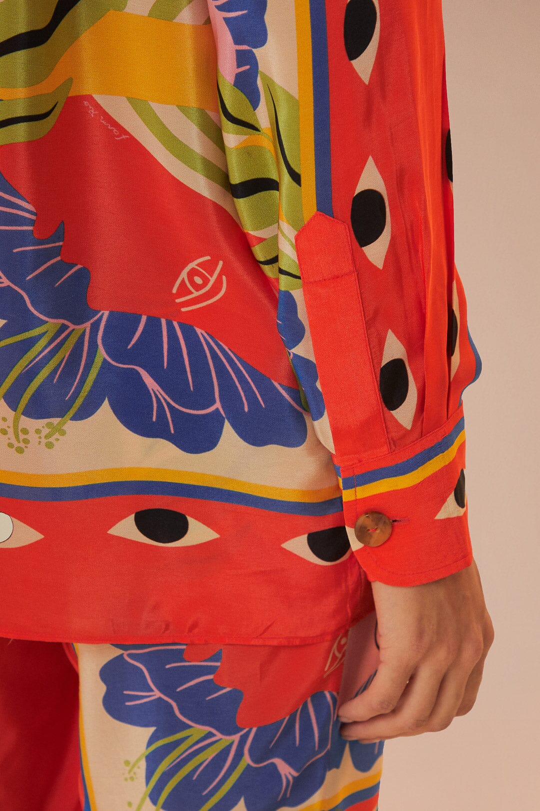 Chemise Surreal Scarf Sand à manches longues - Rouge