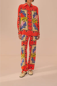Pantalon Surreal Scarf Sand - Rouge