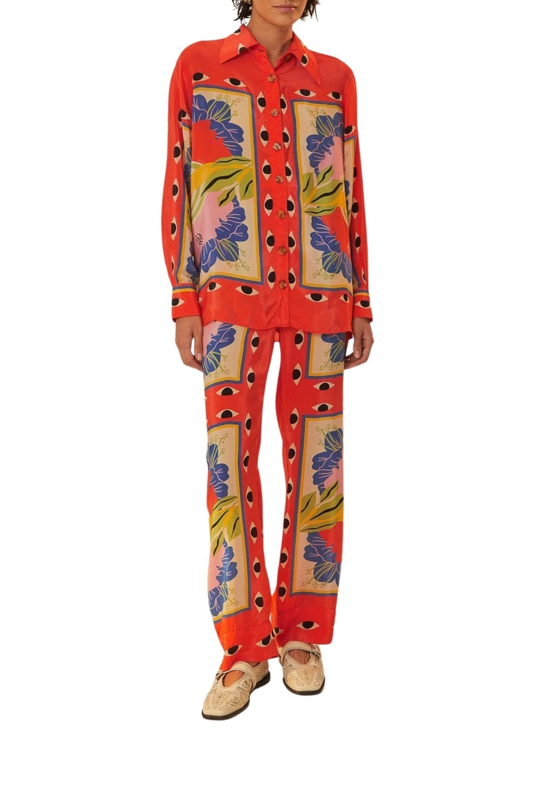 Pantalon Surreal Scarf Sand - Rouge