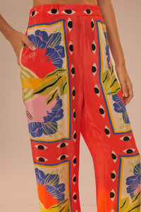 Pantalon Surreal Scarf Sand - Rouge