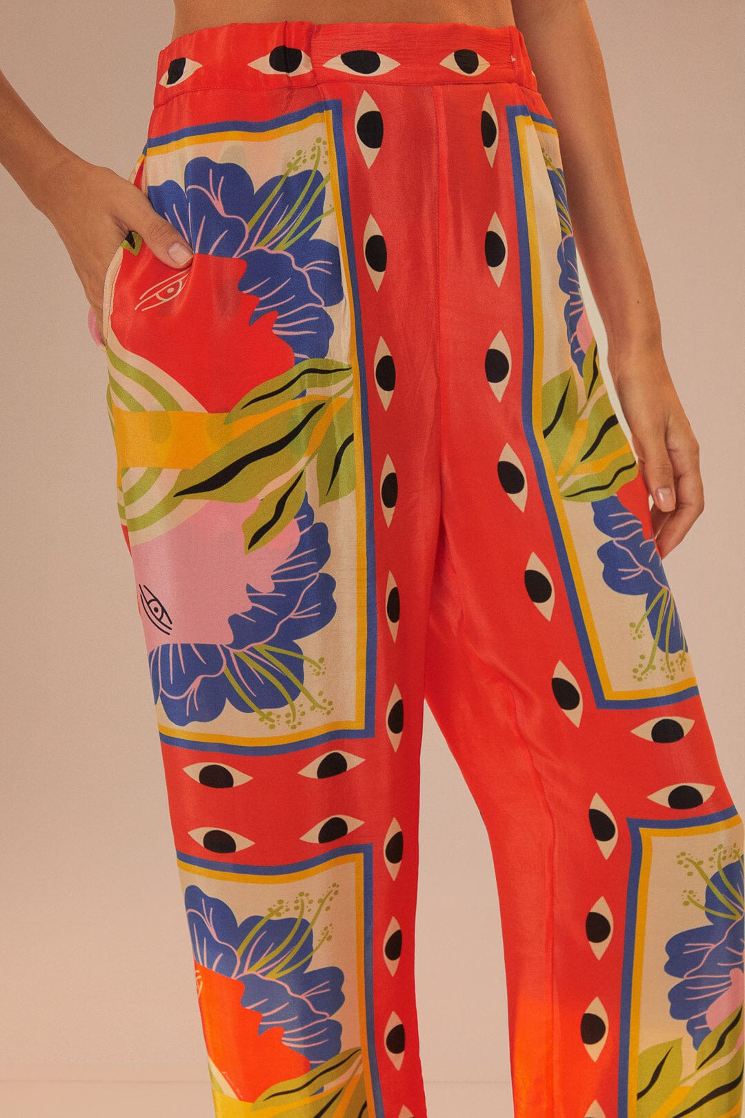Pantalon Surreal Scarf Sand - Rouge