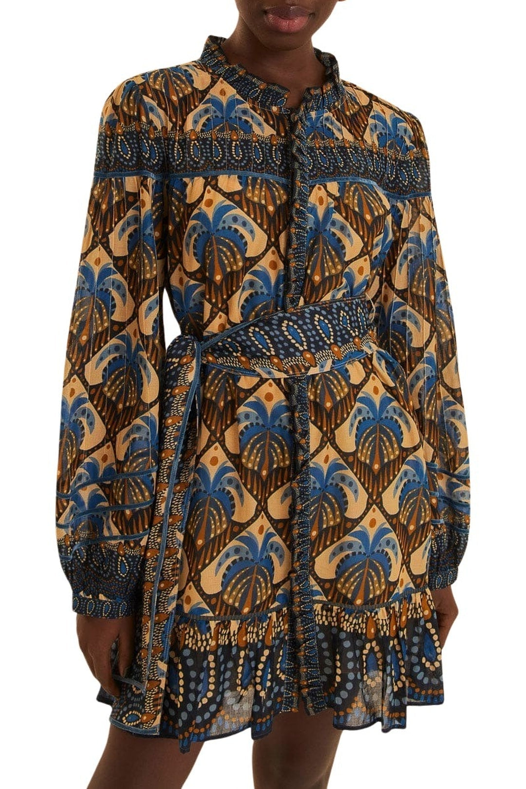 Robe courte Cocopalm en coton - Bleu