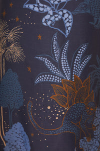 Pantalon évasé Jungle nocturne - Bleu