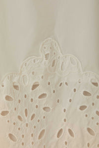 Robe midi sans manches Laise en coton - Blanc