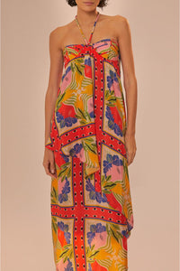 Robe longue sans manches - Rouge