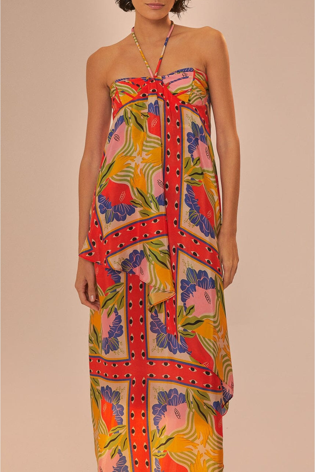 Robe longue sans manches - Rouge