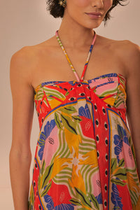 Robe longue sans manches - Rouge