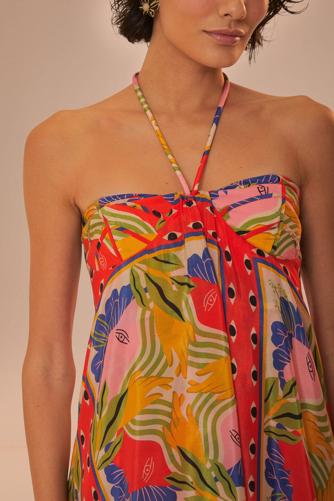Robe longue sans manches - Rouge