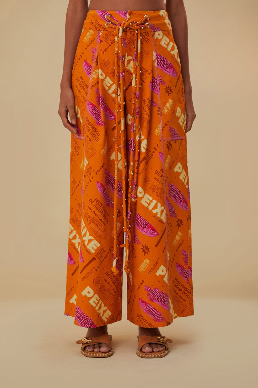 Pantalon Cargo Fresh Fish en coton - Orange