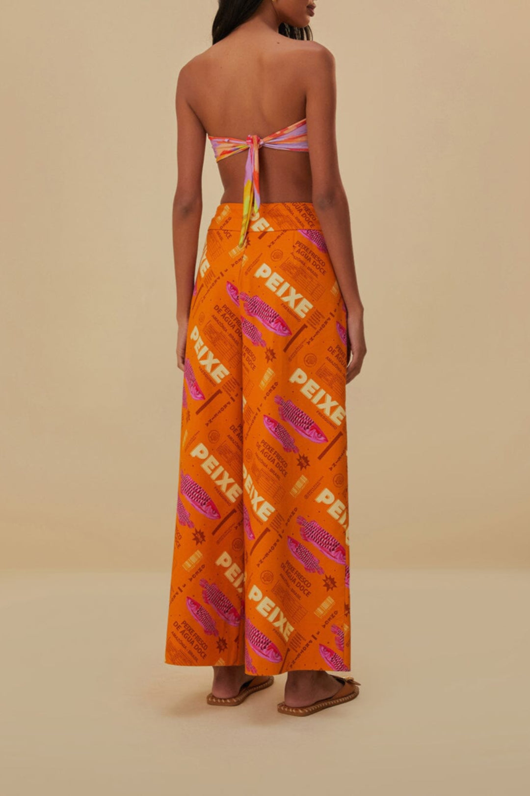 Pantalon Cargo Fresh Fish en coton - Orange