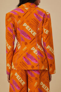 Blazer ajusté Fresh Fish en coton - Orange