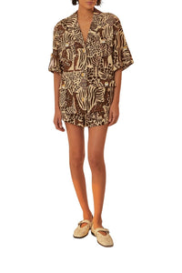 Chemise Safari Sand en coton - Marron