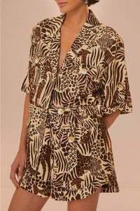 Short Safari Sand en coton - Marron