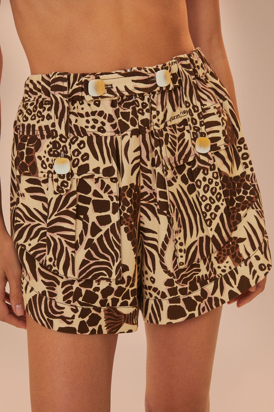 Short Safari Sand en coton - Marron