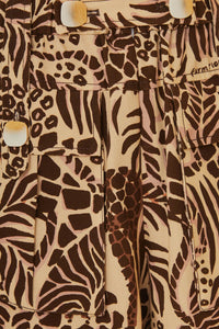Short Safari Sand en coton - Marron