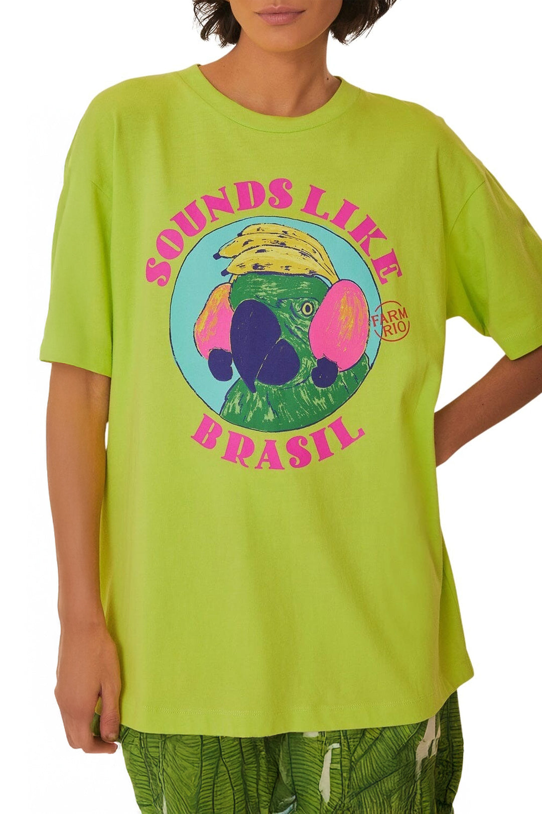 T-shirt ample Sounds Like Brasil en coton - Vert
