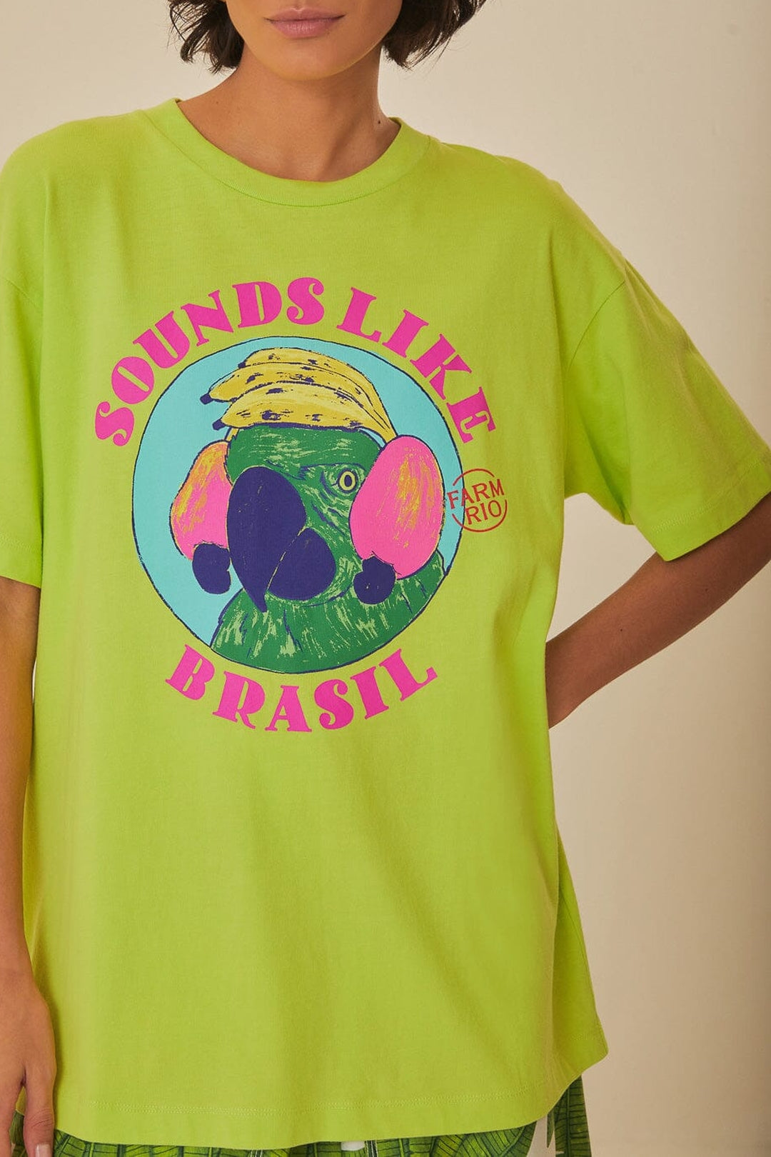 T-shirt ample Sounds Like Brasil en coton - Vert