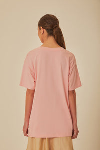 T-shirt ample Come to Rio en coton - Rose