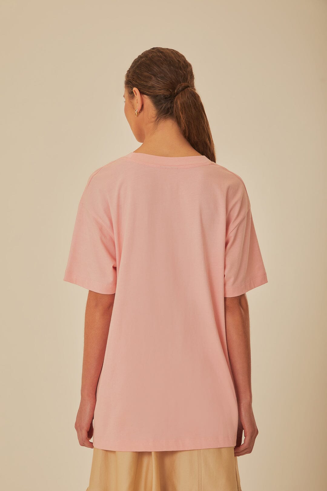 T-shirt ample Come to Rio en coton - Rose