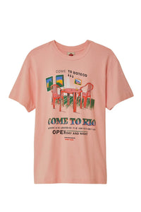 T-shirt ample Come to Rio en coton - Rose