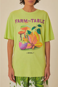 T-shirt ample Farm to Table en coton - Vert