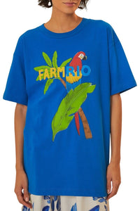 T-shirt ample Farmrio en coton - Bleu