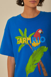 T-shirt ample Farmrio en coton - Bleu