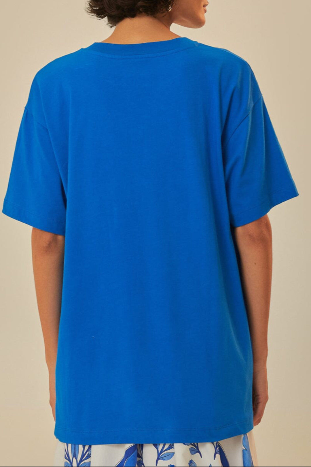 T-shirt ample Farmrio en coton - Bleu