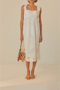 Robe midi Off-White - Blanc