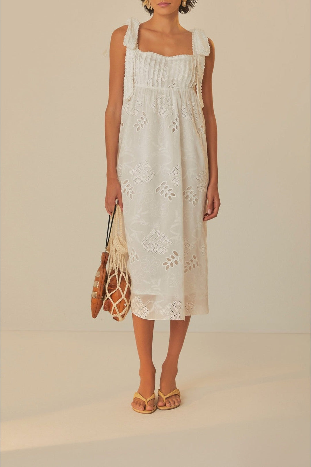 Robe midi Off-White - Blanc