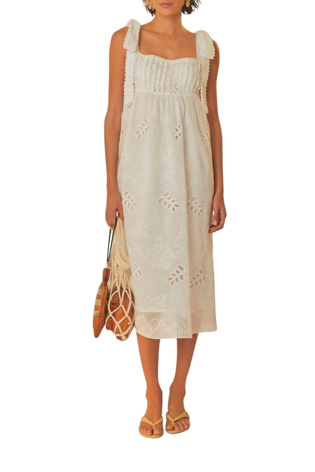 Robe midi Off-White - Blanc