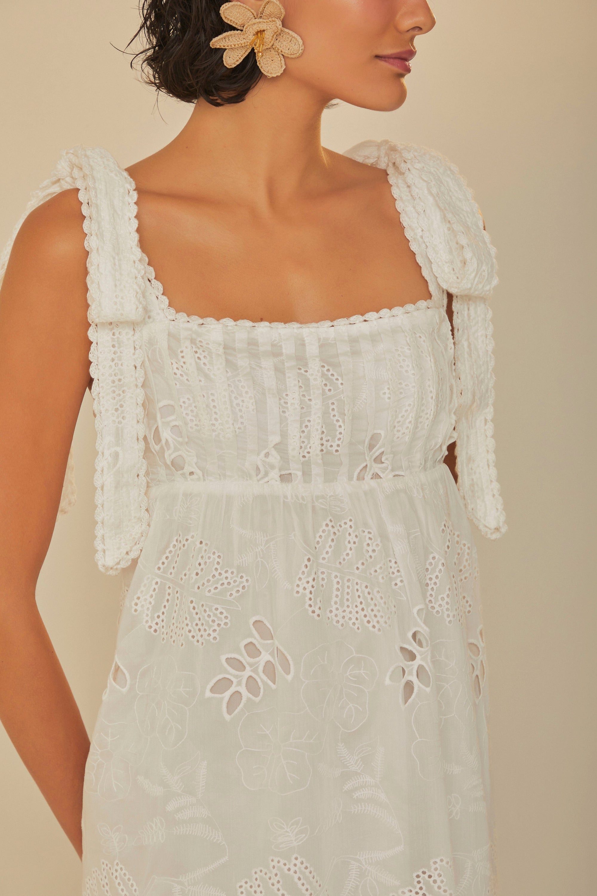 Robe midi Off-White - Blanc