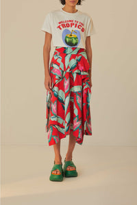 T-shirt ajusté Welcome to The Tropics en coton - Rouge