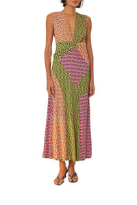 Robe longue nouée Noix de cajou - Multicolore