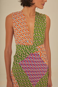Robe longue nouée Noix de cajou - Multicolore