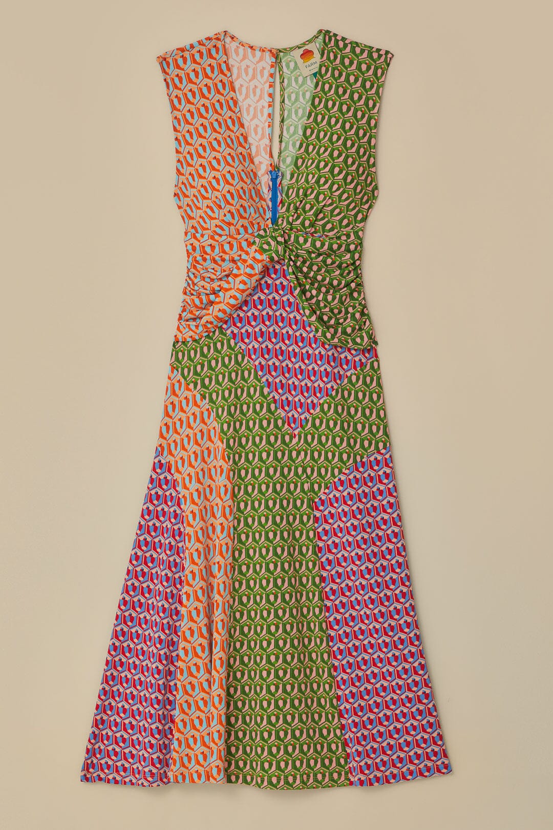 Robe longue nouée Noix de cajou - Multicolore
