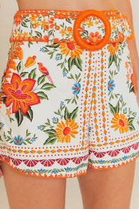 Short Bloom Garden en coton - Orange