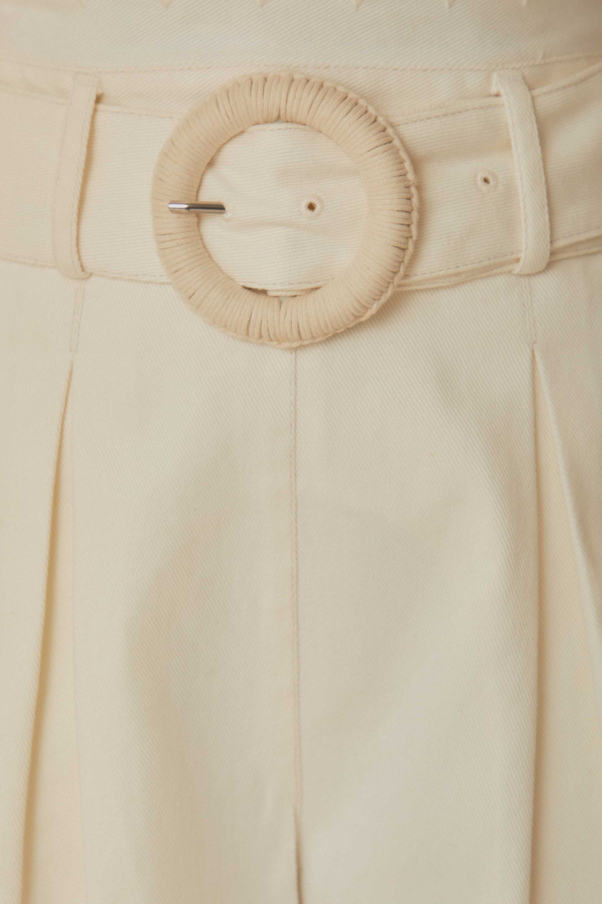 Short Festone en coton - Blanc