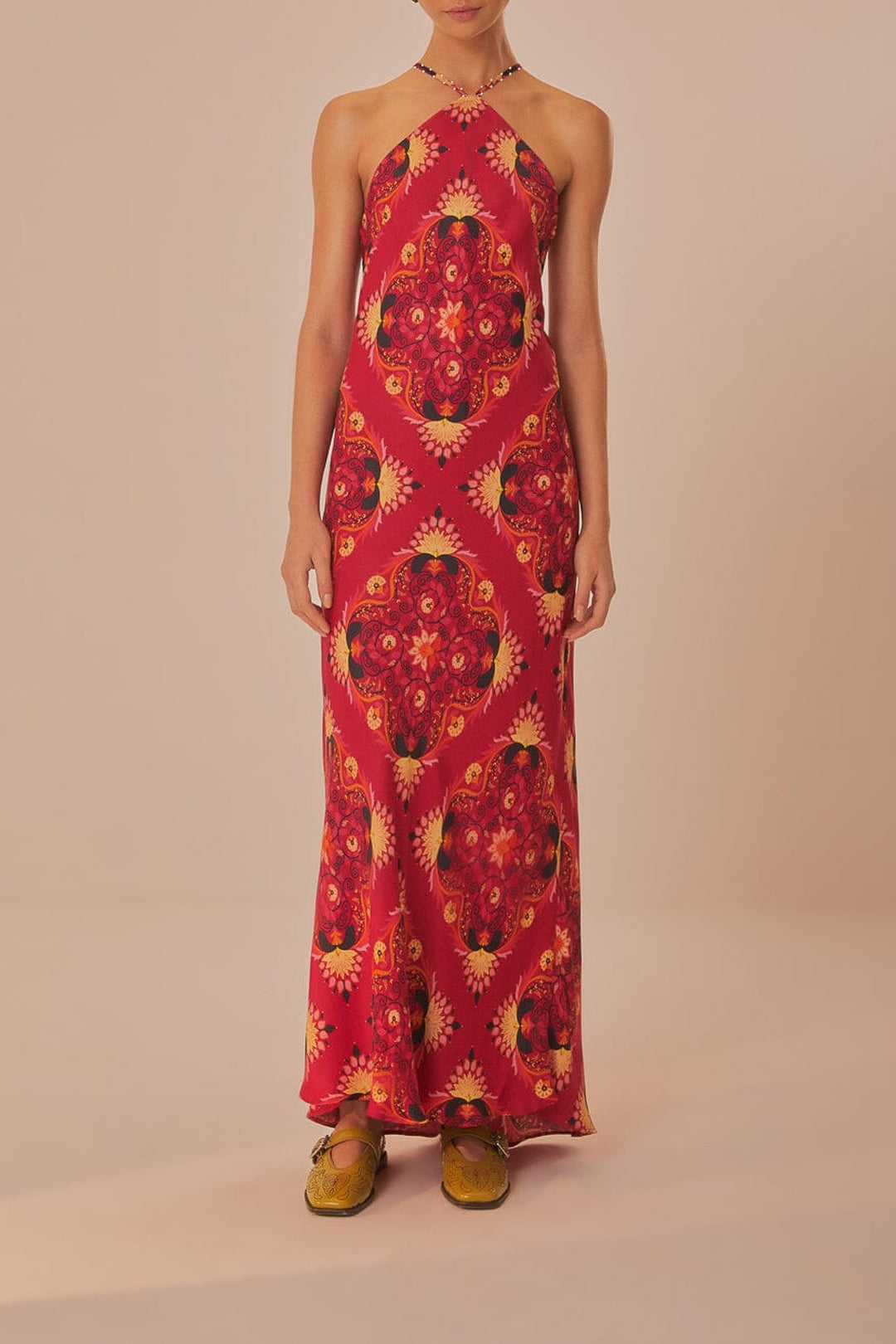 Robe longue Luize sans manches - Rose