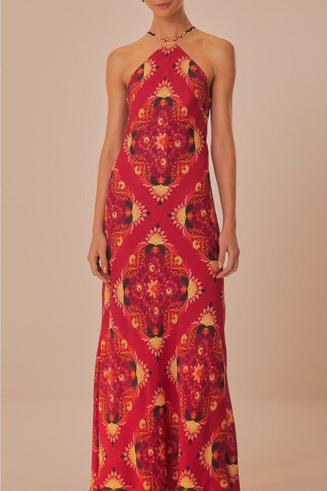 Robe longue Luize sans manches - Rose