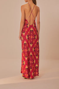 Robe longue Luize sans manches - Rose