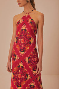 Robe longue Luize sans manches - Rose