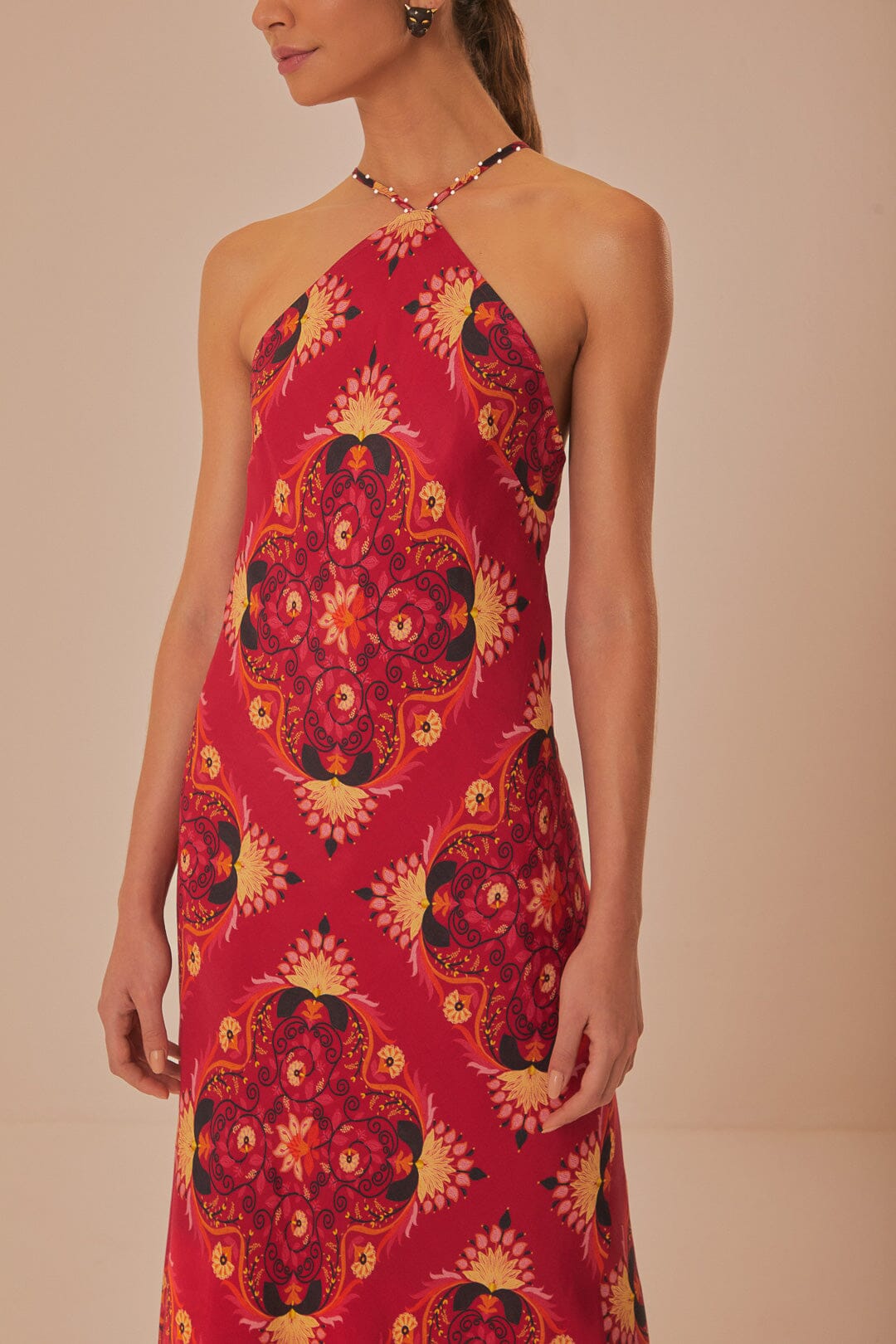 Robe longue Luize sans manches - Rose