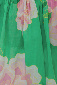 Blouse Floral Vibing en coton - Vert