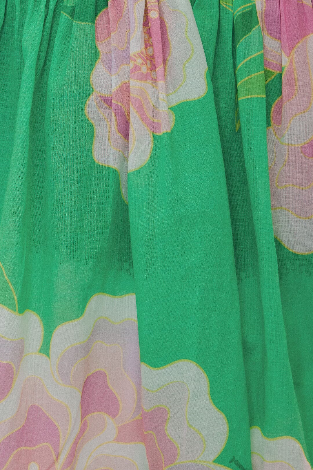 Blouse Floral Vibing en coton - Vert