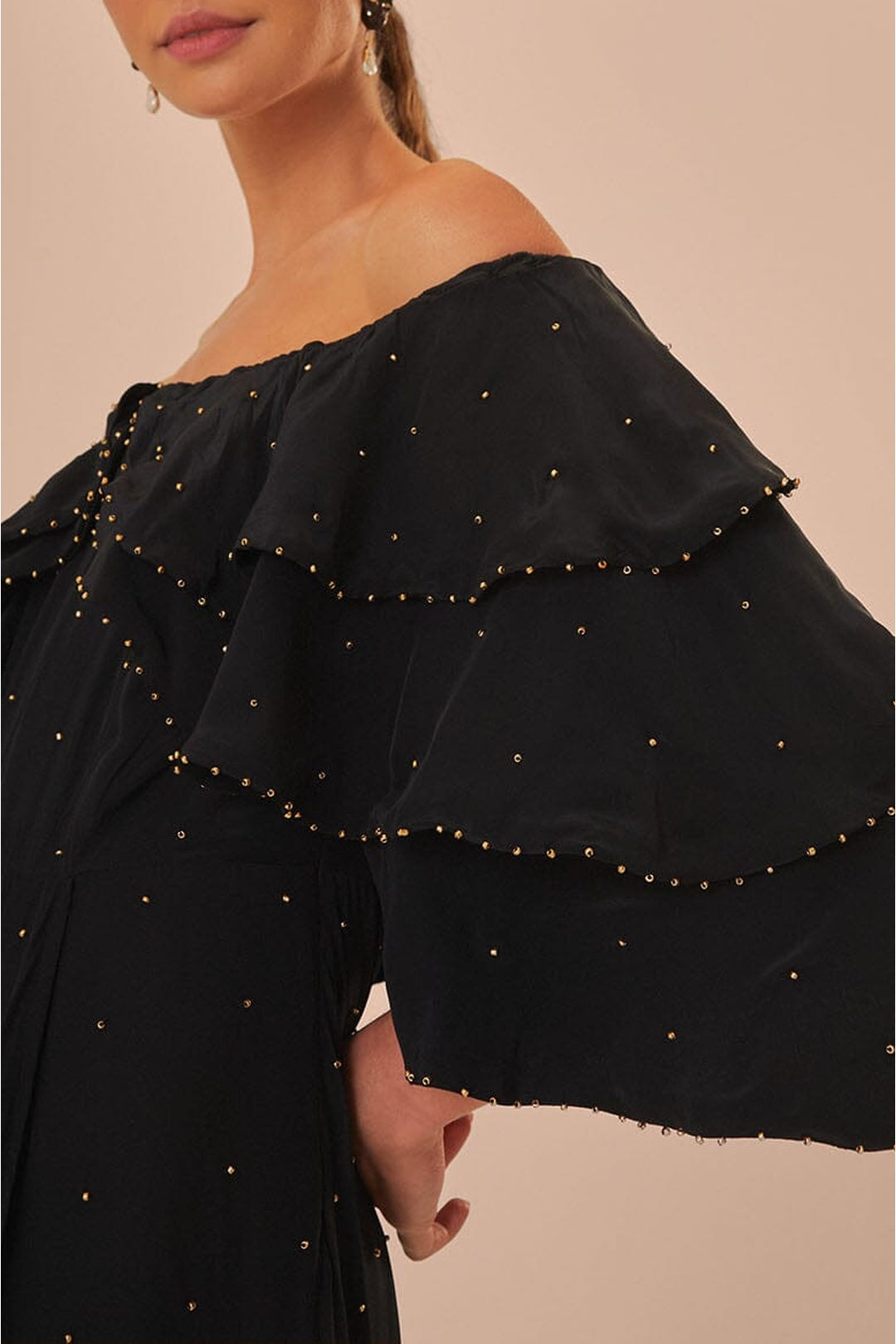 Robe longue à épaules dénudées - Noir