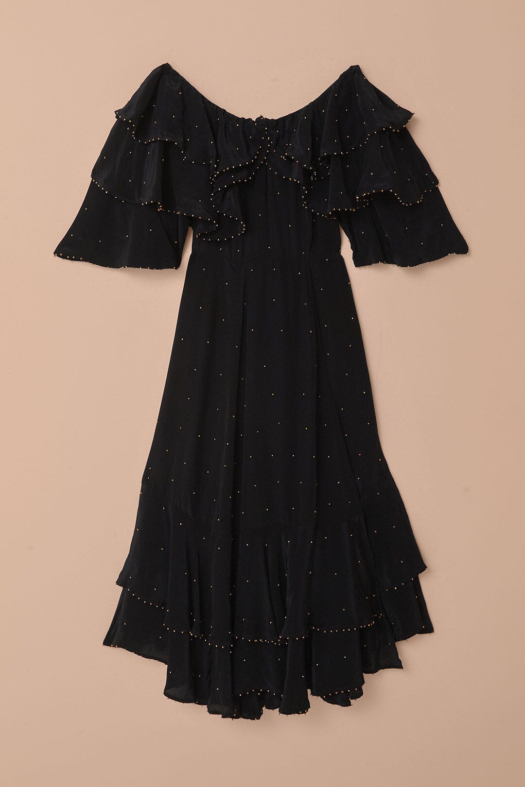 Robe longue à épaules dénudées - Noir